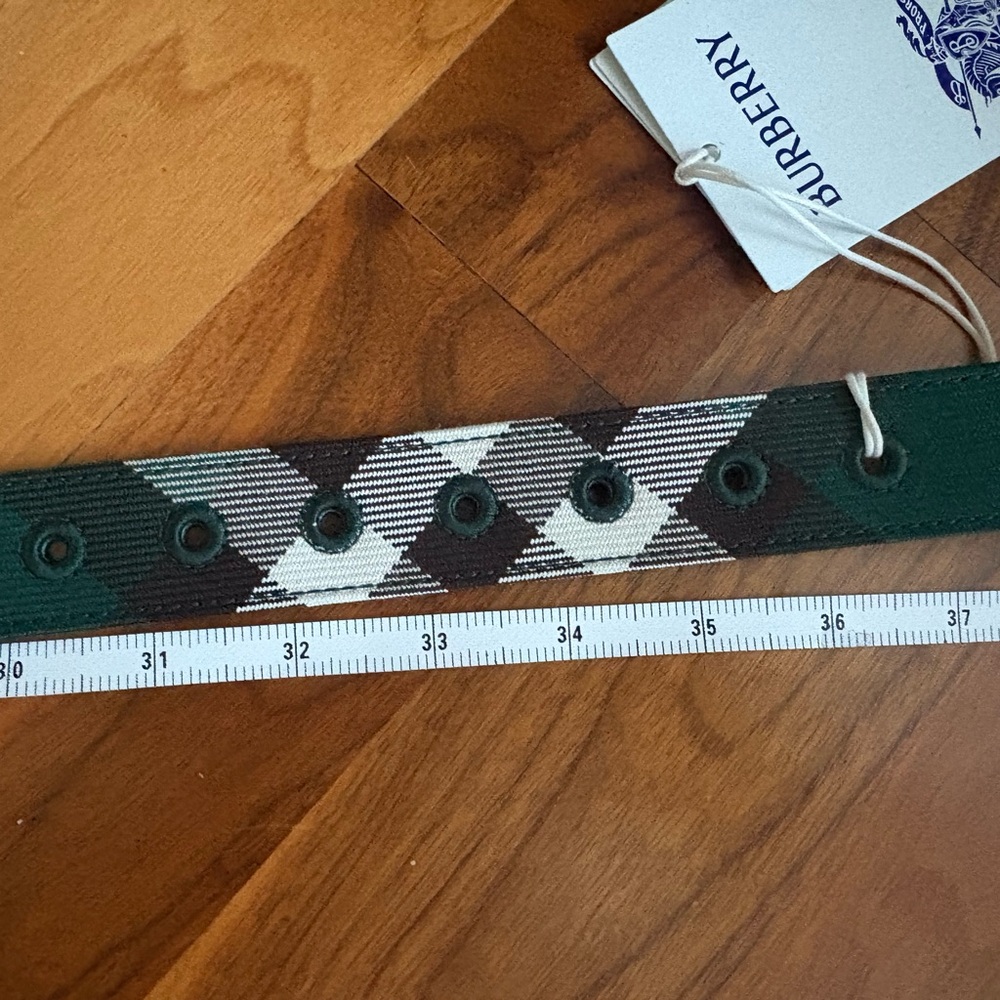 Burberry Green/Ivy Check Belt - Picture 13 of 17